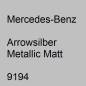 Preview: Mercedes-Benz, Arrowsilber Metallic Matt, 9194.